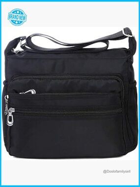 Nylon Crossbody Bag Waterproof Messenger Purse Casual Travel Lightweight